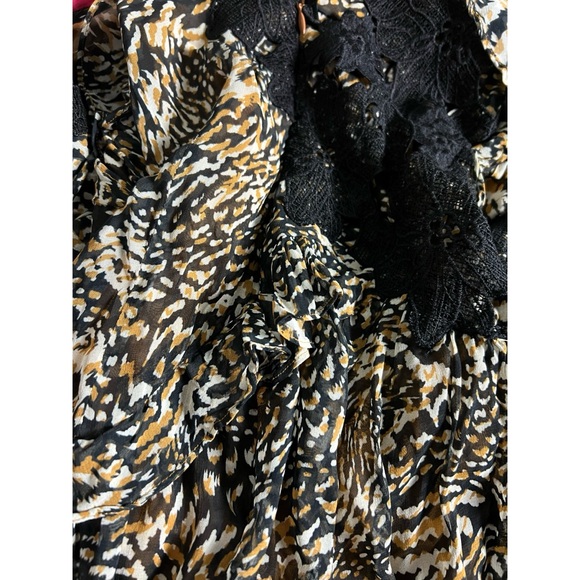 Anthropologie V-Neck Ruffle Lace Dress 0P - Picture 16 of 16